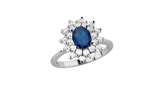 Ringe Nardelli Gioielli Dame in Gold Zaffiro blu 0.42 Ct EL0873Z - EL0873Z